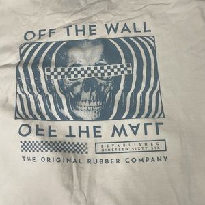 VANS ~OFF THE WALL~The Original Rubber Company~Skull & Checkerboard~Large~Cotton